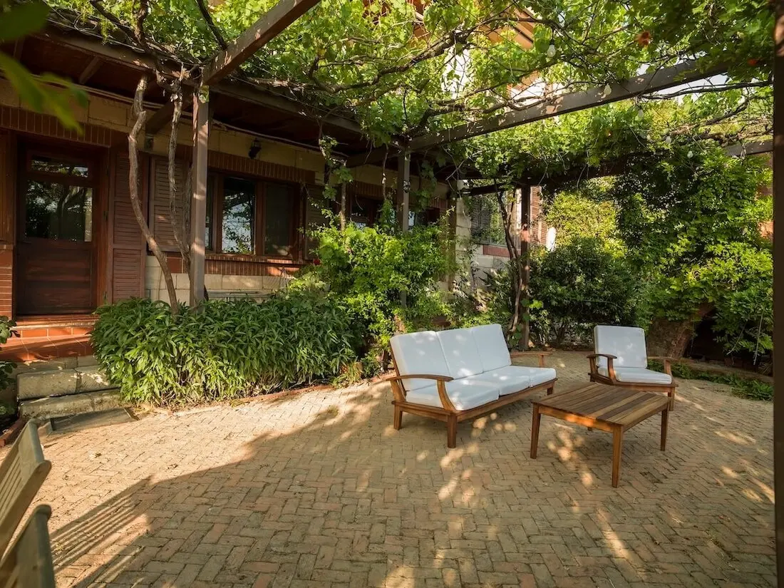 Mature garden